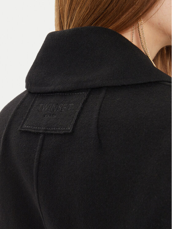 TWINSET TWINSET Wollmantel 242TP2065 Schwarz Regular Fit