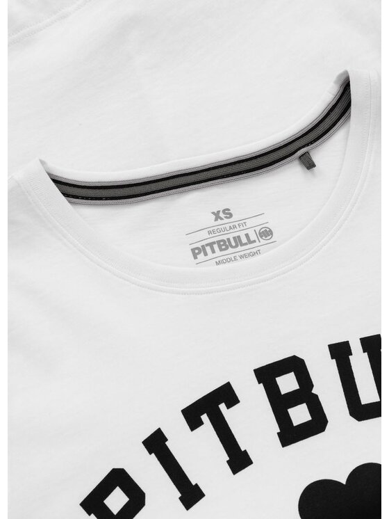 PITBULL PITBULL T-Shirt Koszulka damska LOVE PB L Biały Regular Fit