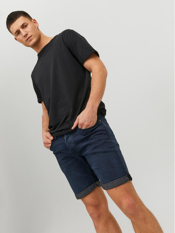 Jack & Jones Jack & Jones Τζιν σορτσάκια Rick 12223678 Σκούρο μπλε Regular Fit