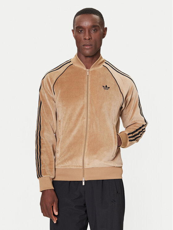 adidas Bluză SST adicolor Velour JX1561 Bej Loose Fit