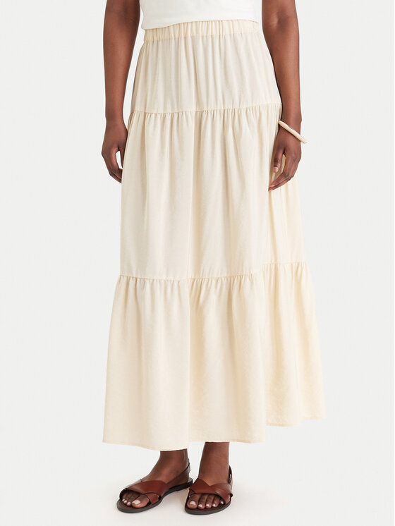Marella Marella Maxi sukňa Ciocca 2613101084 Écru Regular Fit