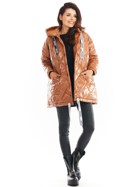 Awama Awama Giacca da donna A385 Beige Basic Fit