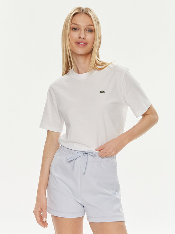 Lacoste T-krekls TF7215 Balts Loose Fit