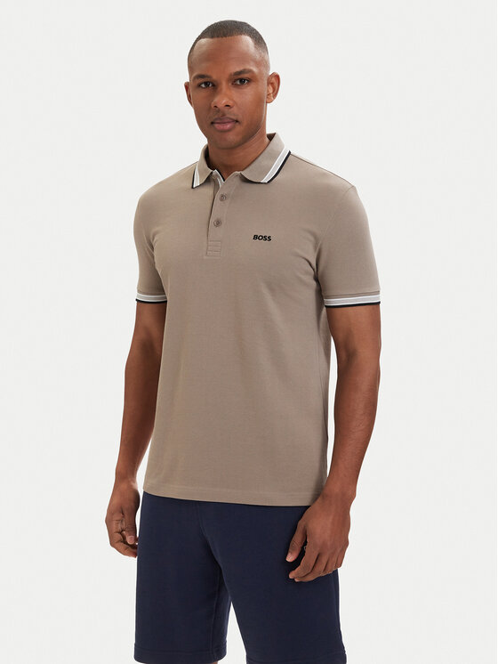 BOSS Polokošeľa Paddy 50469055 Kaki Regular Fit