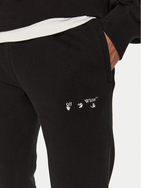 Off-White Off-White Spodnie dresowe OMCH030F20FLE0011001 Czarny Regular Fit