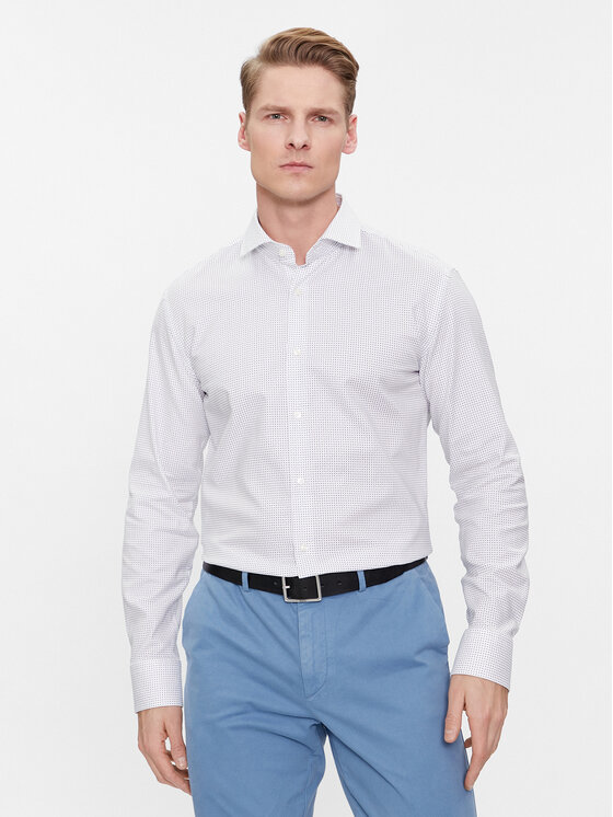 BOSS Boss Cămașă H-HANK-spread 50508759 Alb Slim Fit