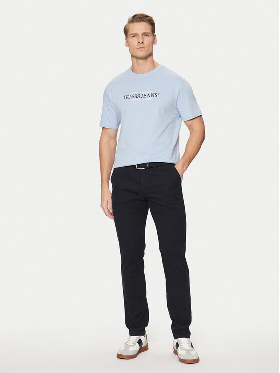 Guess Jeans Guess Jeans T-Shirt M4YI42 K8FQ4 Niebieski Regular Fit