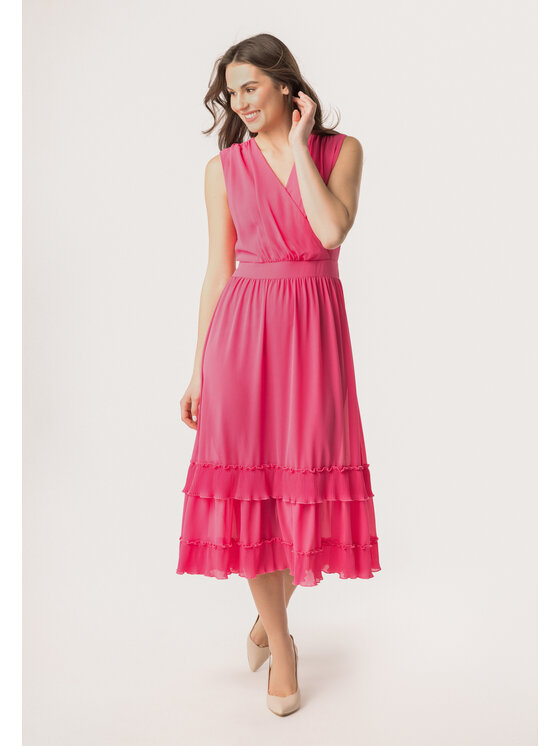 QUIOSQUE QUIOSQUE Každodenní šaty GASTRO DRESS Růžová Regular Fit