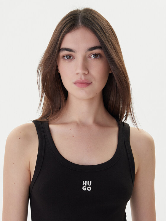 HUGO Hugo Felső Datamia 50514489 Fekete Slim Fit