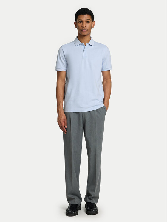 Selected Homme Selected Homme Tricou polo 16095851 Albastru celest Slim Fit