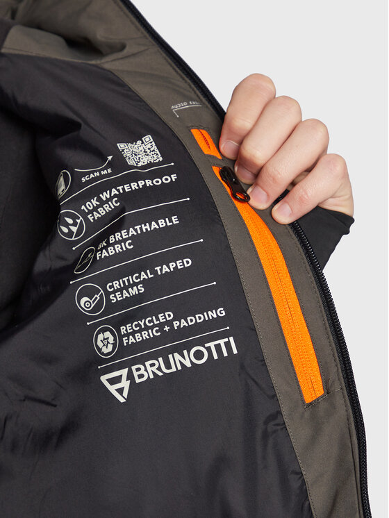 Brunotti Brunotti Лижна куртка Flynners 2221200103 Хакі Regular Fit