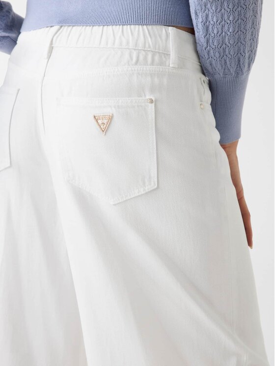 Guess Guess Spodnie materiałowe 183182 Biały Classic Fit