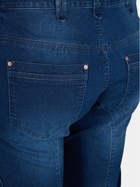 Zizzi Zizzi Pantaloni capri J10111A Blu scuro Slim Fit