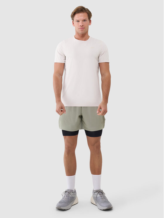 4F 4F Koszulka techniczna MONOCHROME Kremowy Regular Fit