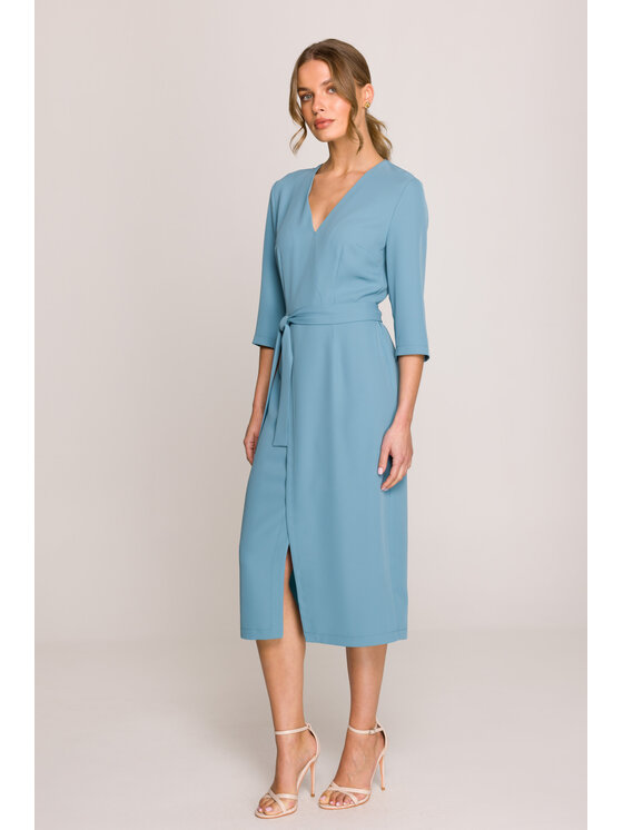 Stylove Stylove Večerní šaty S396 Modrá Premium Fit