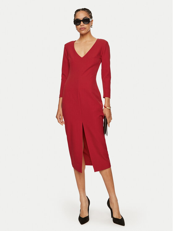 ACCESS FASHION ACCESS FASHION Cocktail obleka 44-3329-468 Rdeča Slim Fit