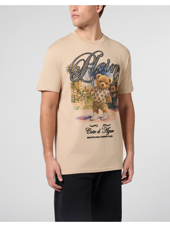 PHILIPP PLEIN PHILIPP PLEIN T-Shirt 29884 Beżowy Regular Fit