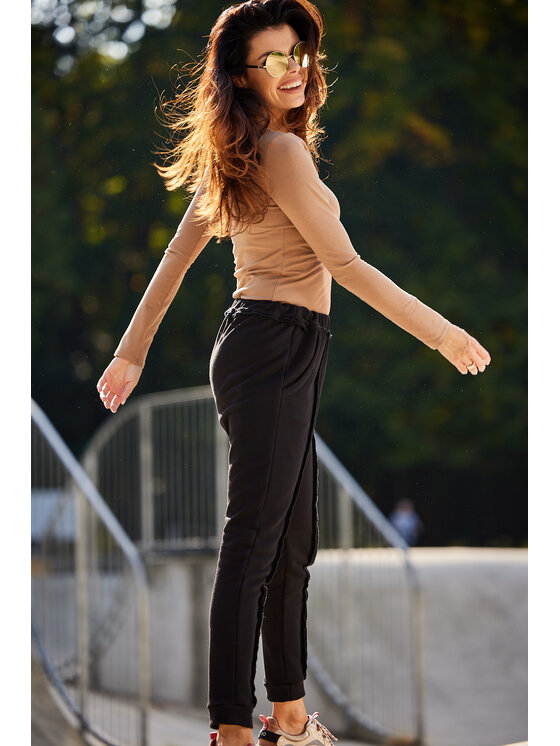 Infinite You Infinite You Dámské kalhoty M274 Černá Basic Fit