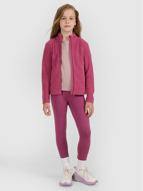 4F 4F Bluza BASIC+ Fioletowy Slim Fit