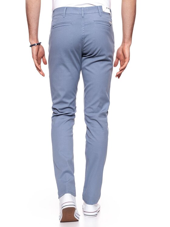 Wrangler Wrangler Chinosy CHINO Niebieski Slim Fit
