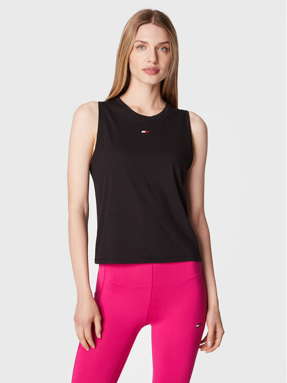 Tommy Hilfiger Tommy Hilfiger Top Mesh Core S10S101390 Černá Regular Fit