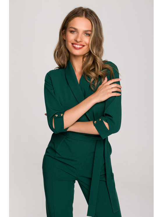 Stylove Stylove Kombinezon S316 Zielony Regular Fit