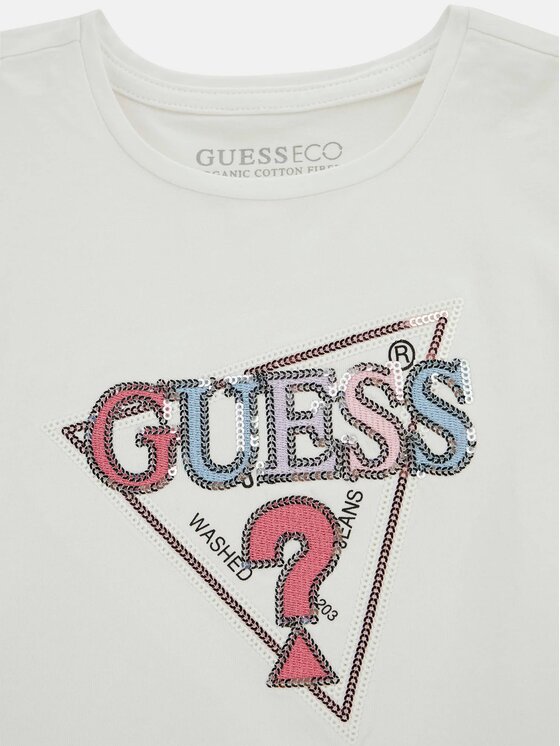 Guess Kids Guess Kids Top 176321 Biały Classic Fit