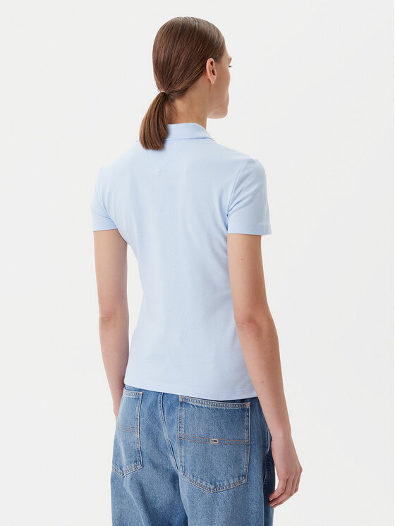 Tommy Jeans Tommy Jeans Polokošile Essential DW0DW20160 Světle modrá Slim Fit