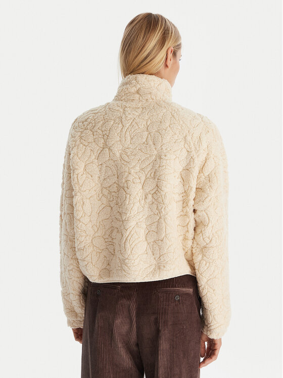 Roxy Roxy Fleecová mikina Blurry Cloud ERJPF03212 Écru Regular Fit