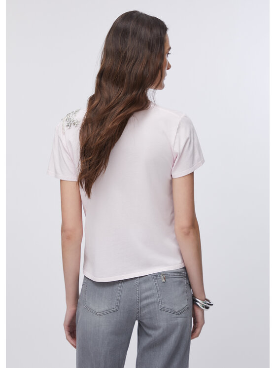 Liu Jo Liu Jo T-shirt CA6010J3868P9749 Rosa chiaro Regular Fit