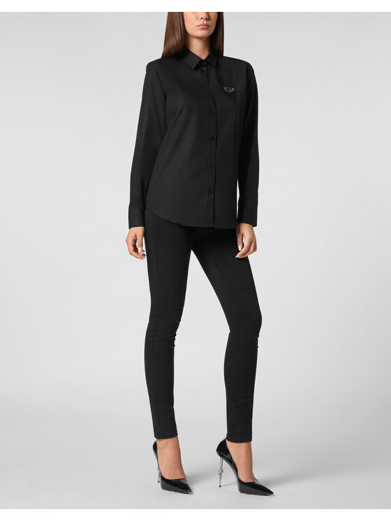 PHILIPP PLEIN PHILIPP PLEIN Košeľa 9383 Čierna Fitted Fit