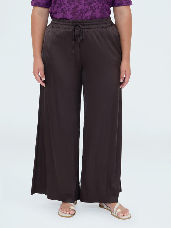 Fiorella Rubino Fiorella Rubino Pantaloni di tessuto P092L002354N022 Marrone Over Fit