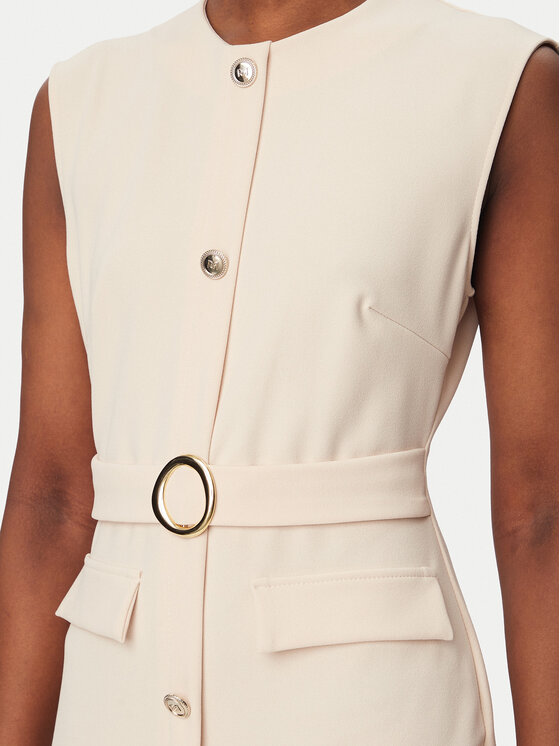 Rinascimento Rinascimento Coctailkleid CFC0020278002 Beige Slim Fit