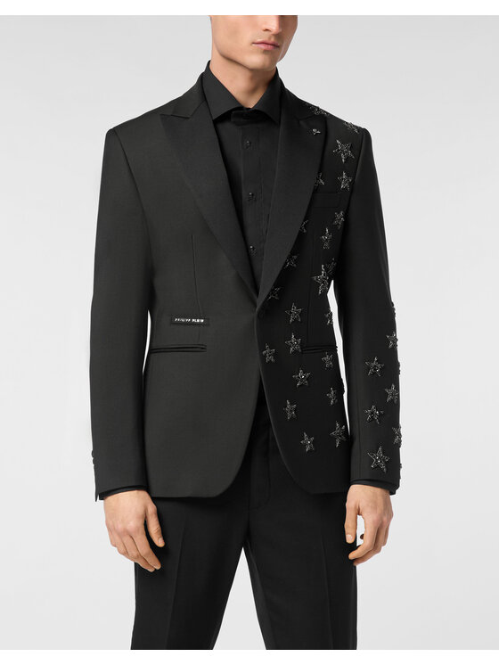 PHILIPP PLEIN PHILIPP PLEIN Marynarka 24235 Czarny Fitted Fit
