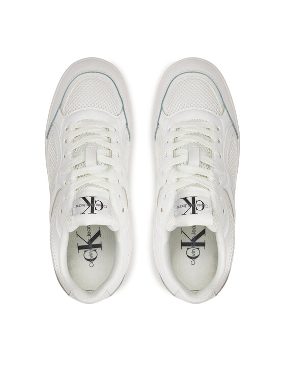 Calvin Klein Jeans Calvin Klein Jeans Sneakersy Basket Cupsole Low Mix In Met YW0YW01387 Biały