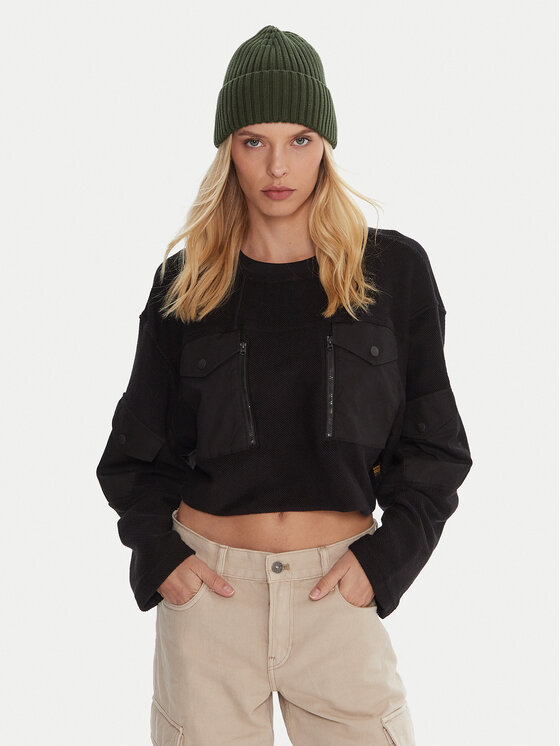 G-Star Raw G-Star Raw Pulóver Multi Pkt D27168-E312 Fekete Relaxed Fit