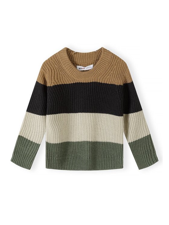 minoti minoti Sweter 33KNIT200 Brązowy jasny Regular Fit