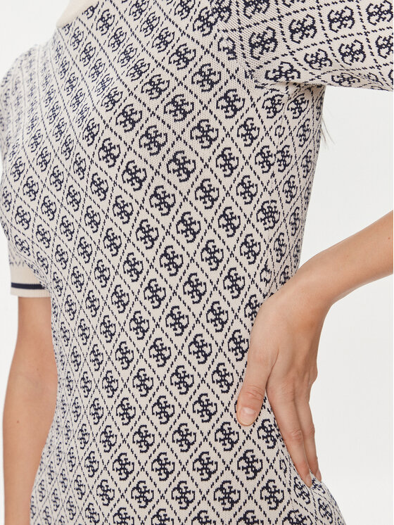 Guess Guess Kasdieninė suknelė W3YK39 Z37K0 Écru Bodycon Fit