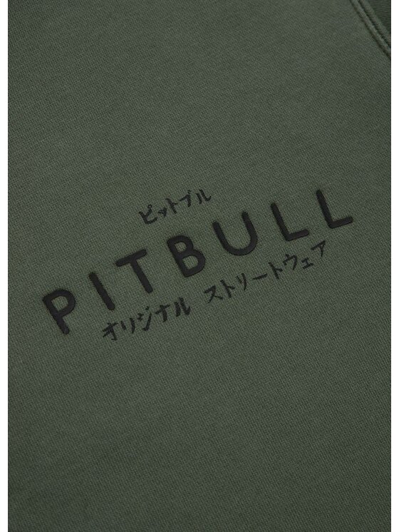 PITBULL PITBULL Bluza Bluza męska rozpinana z kapturem Washed MT FUJI XXL Zielony Regular Fit