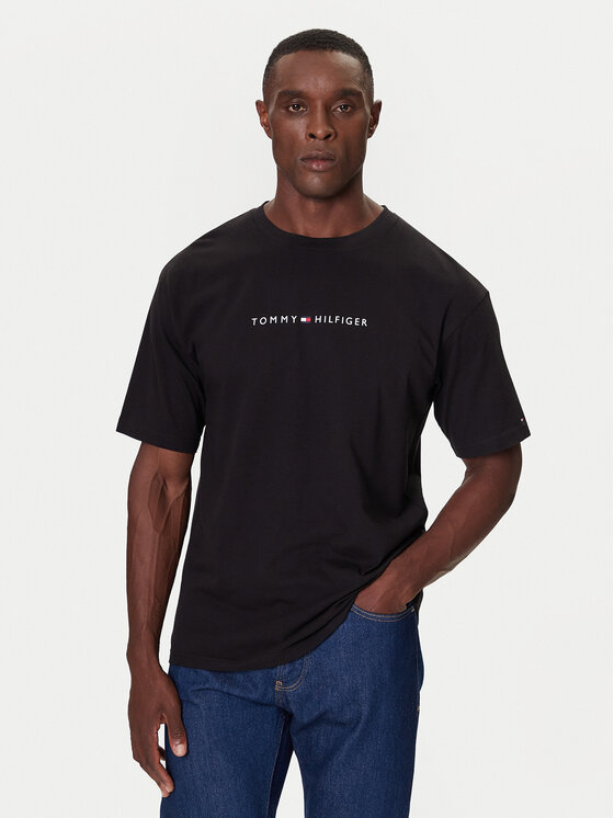 Tommy Hilfiger Tommy Hilfiger T-Shirt UM0UM03685 Czarny Relaxed Fit