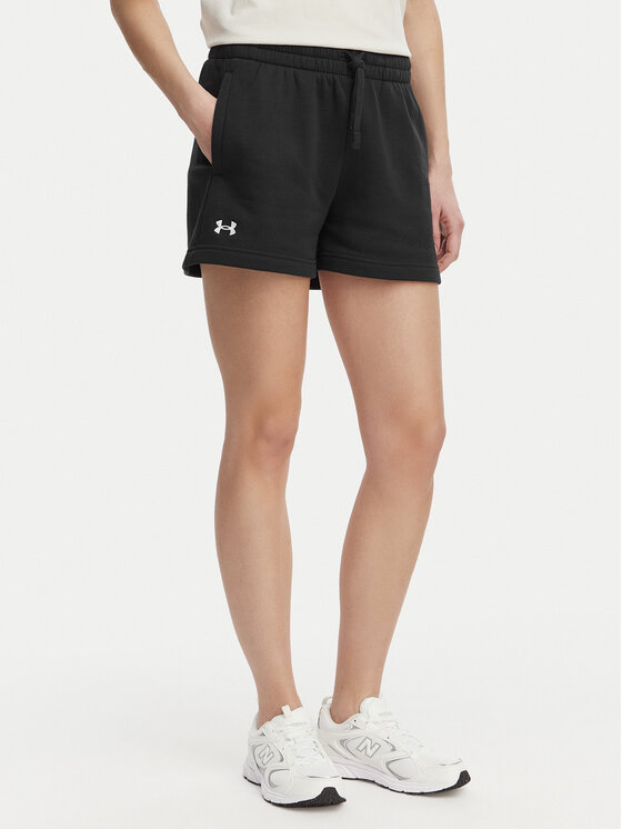 Under Armour Under Armour Спортни шорти Rival Fleece Short 1382723-001 Черен Loose Fit