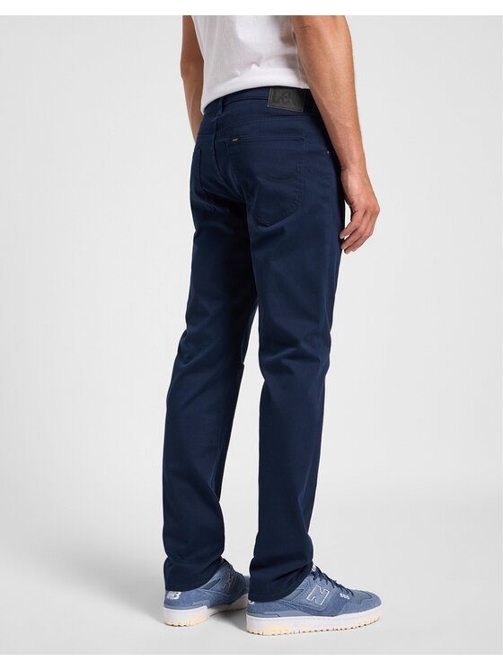 Lee Lee Spodnie materiałowe DAREN ZIP FLY Granatowy Slim Fit