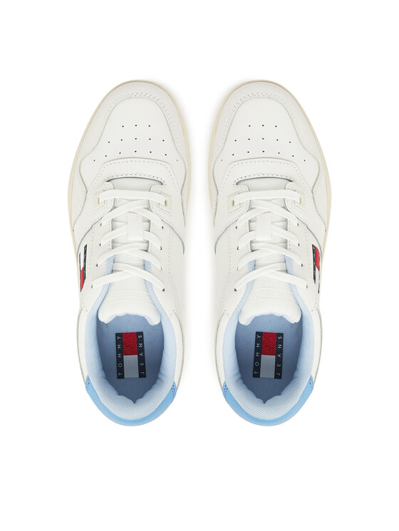 Tommy Jeans Tommy Jeans Laisvalaikio batai Tjw Retro Basket Ess EN0EN02505 Balta