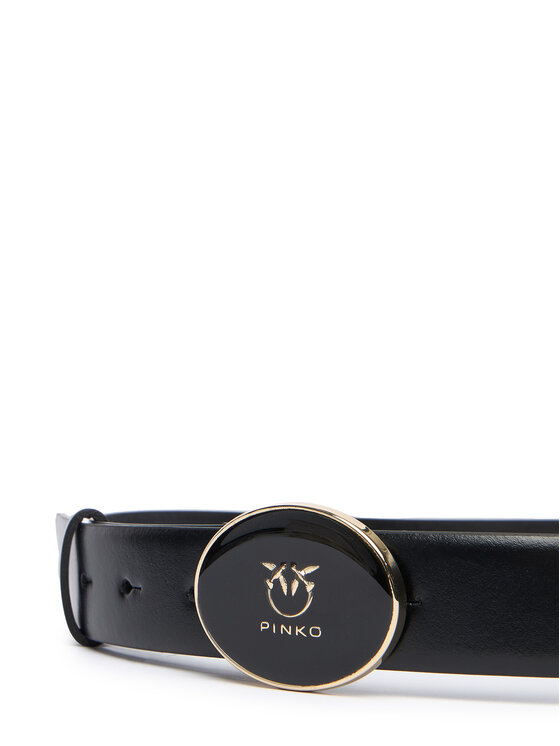 PINKO PINKO Жіночий ремінь Round Enamel H2,8 Belt 20252 PLT01 105478.A2QL Чорний