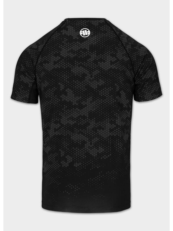 PITBULL PITBULL Koszulka techniczna HEX CAMO HILLTOP Czarny Regular Fit