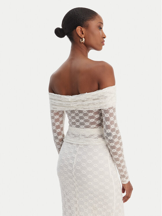 Bardot Bardot Bluzka 59742TB Biały Regular Fit