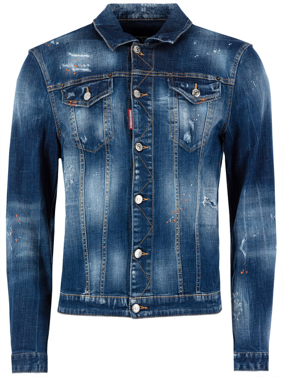 Dsquared2 Dsquared2 Jeans jakna Macchia Dan Denim S74AM1027.S30342 Mornarsko modra Regular Fit