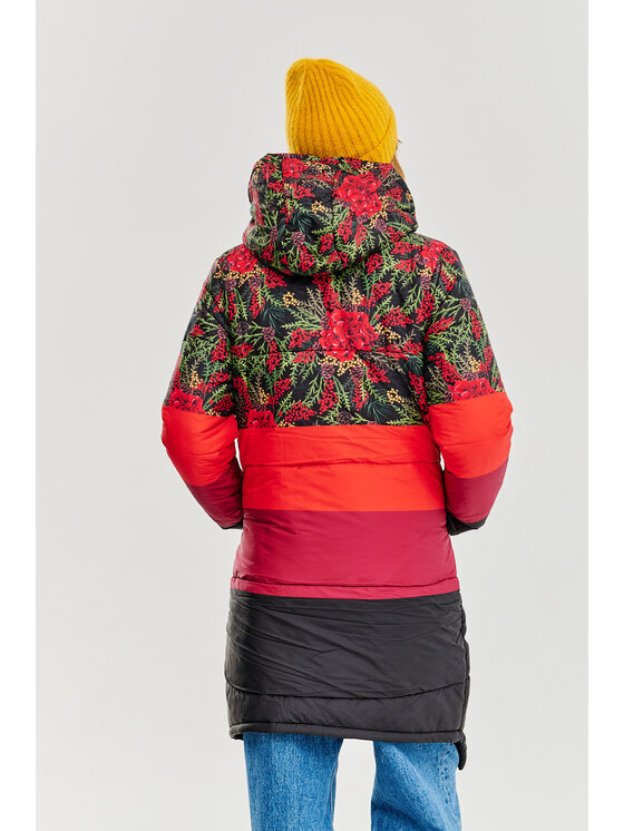 NAOKO NAOKO Zimné bundy Red River Rock Červená Regular Fit