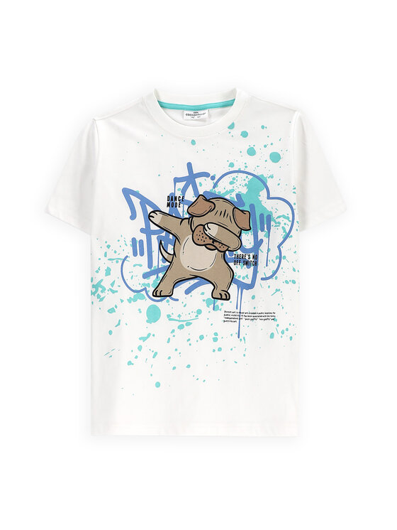Coccodrillo Coccodrillo Tricou WC5143203VBB Alb Regular Fit