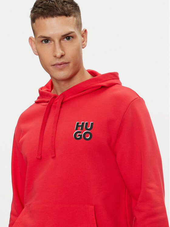 HUGO Hugo Džemperis Dimonihood 50520159 Raudona Regular Fit